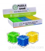 Macium 3D Laberintos - Mini Juegos Rompecabezas - Set de 24 Puzzles - Juegos con Niveles Diferentes Regalos de Fiesta Cumpleaños - Detalles Sorpresa - para Adultos o Niños