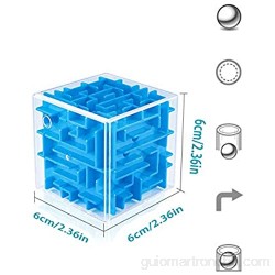 WXXW 3D Cube Puzzle Laberinto Niños Juego de la Mano Juegos de Pelota Juguete Inteligencia Educativa Descompresión temprana Desafío Cerebral Cerebro Juguete Green