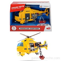 Dickie-Helicóptero Action Series 18cm 3302003 Vehículo de Juguete con función Color Amarillo