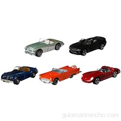 Mattel - C1817 Matchbox Pack de 5 vehículos del desierto coches de juguete modelos surtidos
