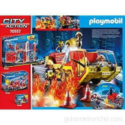 PLAYMOBIL City Action 70557 Operación de Rescate con Camión de Bomberos Incluye Efecto de luz y Sonido para niños de 4 a 10 años