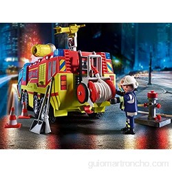 PLAYMOBIL City Action 70557 Operación de Rescate con Camión de Bomberos Incluye Efecto de luz y Sonido para niños de 4 a 10 años