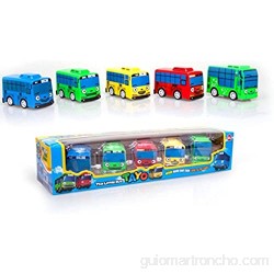 Rosepoem 5 piezas colorido creativo pequeño autobús TAYO Bus juguete de viento (Tayo + Rogi + Gani + Rani + Citu)