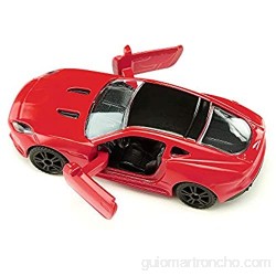 siku 1520 Coche de carreras Jaguar F-Type R Puertas funcionales Metal/Plástico Rojo Compatible con otros modelos siku de la misma escala