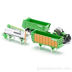SIKU 1848 Tractor DEUTZ-FAHR con set de remolque Joskin 1:87 5 piezas Metal/Plástico Verde