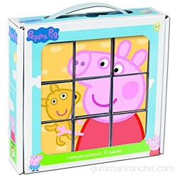 Cefa Toys- Peppa Pig Rompecabezas 9 Cubos Miscelanea (88233)