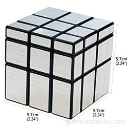 Cooja Cubo Mirror Cubo Espejo Magic Cube 3x3 Cubo Especial Silver Mirror Pegatinas Cube Cubo de Velocidad