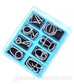 DishyKooker 8 Piezas/Set de Materiales Metal Rompecabezas Alambre IQ Mente Cerebro Teaser Rompecabezas Juguete para niños Adultos Blue Card Puzzle Ring