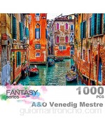 Ingooood- Jigsaw Puzzle 1000 Piezas- Serie escénica Europea- A&O Venedig Mestre_IG-0436 Entretenimiento Rompecabezas de Madera Juguetes