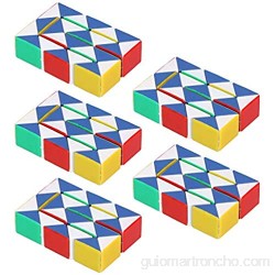 5 piezas Fidget Cubes Rompecabezas Juguetes rompecabezas Cubo de serpiente mágica Mini Cubo de rompecabezas de plástico Juguete para niños Rellenos de bolsas de fiesta