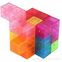 Alfa Matrix (2010-09-07) Magnetic Cube mágico 3x3x3 Magnet Cube Building Blocks Juego ensamblado de Juguete con 54 Tarjetas para niños pequeños