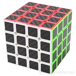 Coolzon Puzzle Cube 4x4x4 Cubo Magico con Pegatina de Fibra de Carbono Velocidad