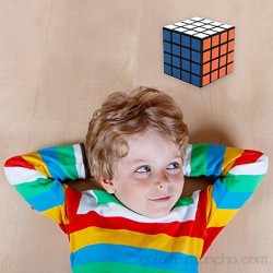 EASEHOME 4x4x4 Speed Magic Puzzle Cube Rompecabezas Cubo Mágico PVC Pegatina para Niños y Adultos Negro