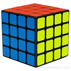 EASEHOME 4x4x4 Speed Magic Puzzle Cube Rompecabezas Cubo Mágico PVC Pegatina para Niños y Adultos Negro