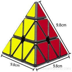 EASEHOME Triángulo Piramide Speed Magic Puzzle Cube Pyraminx Rompecabezas Cubo Mágico PVC Pegatina para Niños y Adultos Negro