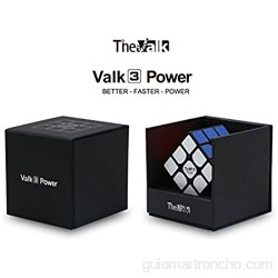 FunnyGoo Valk 3 Power 3x3 - Puzles mágicos de 3x3 Power de 3x3 Cubo de rompecabezas mágico + un soporte de cubo y una bolsa de cubo (sin pegatinas)