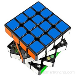 GAN 460 M 4x4 Cubo Mágico Speed Puzzle de Gans Magnético Cube 460M (Negro con Stickers)