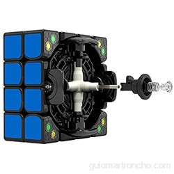GAN 460 M 4x4 Cubo Mágico Speed Puzzle de Gans Magnético Cube 460M (Negro con Stickers)