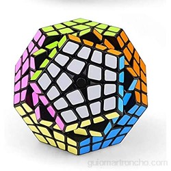 HXGL-Drum Cubo 4x4 Megaminx Dodecaedro Velocidad mágica Cubo Rompecabezas Juegos 3D Juguetes Regalos para niños Competencia para Adultos Rápido y Suave Resistente al Desgaste Profesional