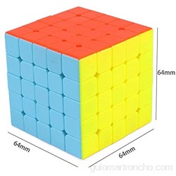 HXGL-Drum Cubo 5x5 Cubo mágico sin Pegatinas 5x5x5 Velocidad Suave Ajustable Durable Rompecabezas 3D Cubo Juguetes educativos para niños Niñas niños Adultos