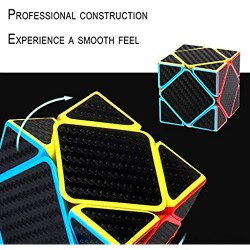 HXGL-Drum Cubo de Fibra de Carbono Megaminx 3X3 Cubo mágico Cubo de Velocidad Suave Juego de Rompecabezas Profesional Rompecabezas Juguetes de Fibra de Carbono para niños Regalo de Adultos