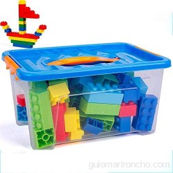 LAMZH Bloques de construcción de niños Juguetes Niños de 3 a 12 años 80 Bloques Cuadrados Grandes Juguetes para niños para Juegos creativos (Color: Multicolor Tamaño: Un tamaño)