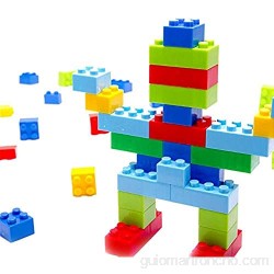LAMZH Bloques de construcción de niños Juguetes Niños de 3 a 12 años 80 Bloques Cuadrados Grandes Juguetes para niños para Juegos creativos (Color: Multicolor Tamaño: Un tamaño)