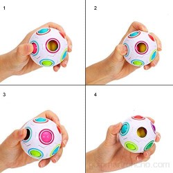 Lengus Magic Rainbow Ball Speed Cube Rompecabezas de regalo educativo AZ Inteligencia Juguetes 3D Puzzle Fidget Bolas para niños