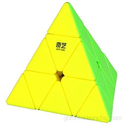 MINGZE Puzzle Cube Stickerless 3x3 3x3x3 Cubo Speed Magic 3D Velocidad Niños & Adultos Juguetes Educativosde Velocidad Rompecabezas (Pyraminx)