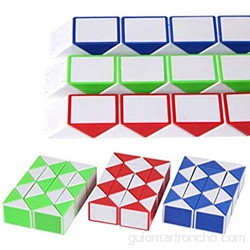 Mini Cubo de Serpiente de 10 Piezas Mini Puzzle de Plástico Cubo de Juguete Magic Speed Cubes para Rellenadores de Bolsos de Fiesta para niños Artículos para Fiestas(Color Aleatorio )