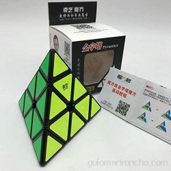 NiceButy 1pc Pirámide sin pegatinas Speed ​​Cube Triangle Cube Puzzle (negro)