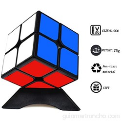 TOYESS Cubo Mágico Speed Cube 2x2 Rompecabezas Cubo de Velocidad Regalo de Adulto para Niños Negro