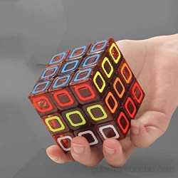 WJHH Educación Infantil Ciencia y educación Cubo de Rubik de Tercer Orden círculo Cuadrado Fluorescente para Principiantes Competencia Velocidad Tornillo Suave Inteligencia Desarrollo Juguete