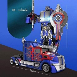 AIOJY La deformación del camión Optimus Prime RC Toy 360 ° Velocidad de Deriva Camión articulado del Robot Robot de Control Remoto 11 Años de Edad Fiesta de cumpleaños de Juguete transformable Modelo