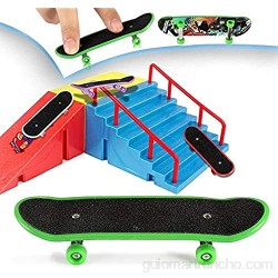AumoToo Finger Skateboard Pack de 5 minipastillas de Juguete Deck Truck Finger Board Skate Park Boy Kids Regalo de niños (Patrón Aleatorio)