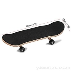 Duokon Fingerboards 1Pc Maple Wooden + Alloy Fingerboard Finger Skateboards con Caja Reduce la presión Regalos para niños(Blanco)