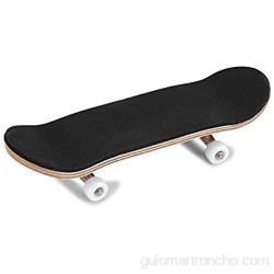 Duokon Fingerboards 1Pc Maple Wooden + Alloy Fingerboard Finger Skateboards con Caja Reduce la presión Regalos para niños(Blanco)