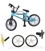 Gazechimp Mini Kit Modelo de Bicicleta Juguete Finger de Metal Decoración de Oficina Regalo de Niños - Azul