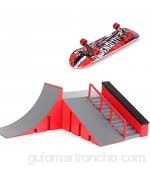 GUMEI Finger Skate Park Kit Parte de rampa con 1 Dedo Skateboard Mini Scooter Scene Prop