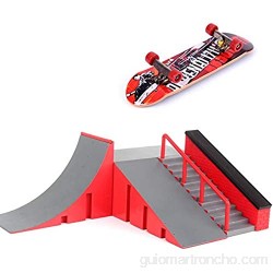 GUMEI Finger Skate Park Kit Parte de rampa con 1 Dedo Skateboard Mini Scooter Scene Prop