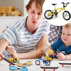JPYH Mini Juguetes de Dedos Patinetas de Bicicletas de Dedo Tabla de Oscilación Minúsculo Favores de Fiesta de Punta de Dedo Herramientas Juguetes educativos para niños