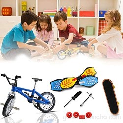 JPYH Mini Juguetes de Dedos Patinetas de Bicicletas de Dedo Tabla de Oscilación Minúsculo Favores de Fiesta de Punta de Dedo Herramientas Juguetes educativos para niños