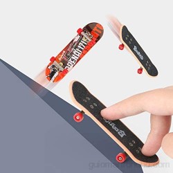 QNFY Patineta de Dedo DIY Montaje Tablero de Dedo Monopatines Finger Skateboard Mini Skateboards Deck Truck Finger Skate Park Diapasón Juguete para Niño Regalo (2PCS)