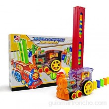 Apoorry Domino Rally Modelo de tren electrónico colorido juego de juguete para niñas y niños regalo Transparente 1