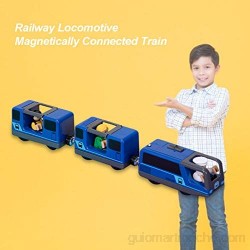Juguete magnético de tren eléctrico juguete de riel compatible con la pista BRIO tren eléctrico sonido y luz para circuito de tren de madera regalo de coche para niños (sin batería)