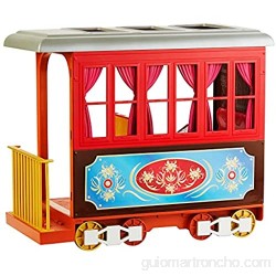 Spirit Vagón de tren de Lucky Set de juego con muñeca de juguete y accesorios de moda y viaje (Mattel GXF55)