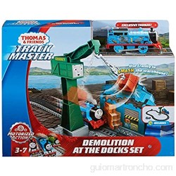 Thomas and Friends Derribo en el Muelle Pista de Tren de Juguete de la Locomotora Thomas Juguetes Niños 3 Años (Mattel DVF73)