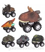 Dinosaurio Coche 6 Piezas Coches Juguetes de Dinosaurios para Niños Monster Truck Camión Monstruo Juguetes Educativos de Coches Regalo para Niños Niñas 3-8 Años