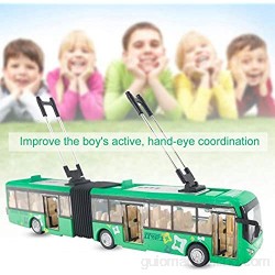 LZKW Juguete de autobús Escolar autobús de Juguete Juguetes a Escala 1:48 Juguete de autobús Urbano de Regalo para niños para niños pequeños(Green)