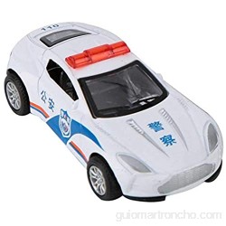 Modelo de coche de juguete modelo de coche de aleación de fricción simulación de juguete todoterreno modelo de Jeep conjunto de vehículos policiales regalo para niños(Blanco)